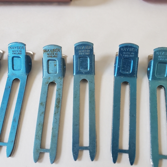 Vintage Lot Plastic Hair Curlers Metal Hair Pins Kayser Clips Rollers Retro - Picture 6 of 6